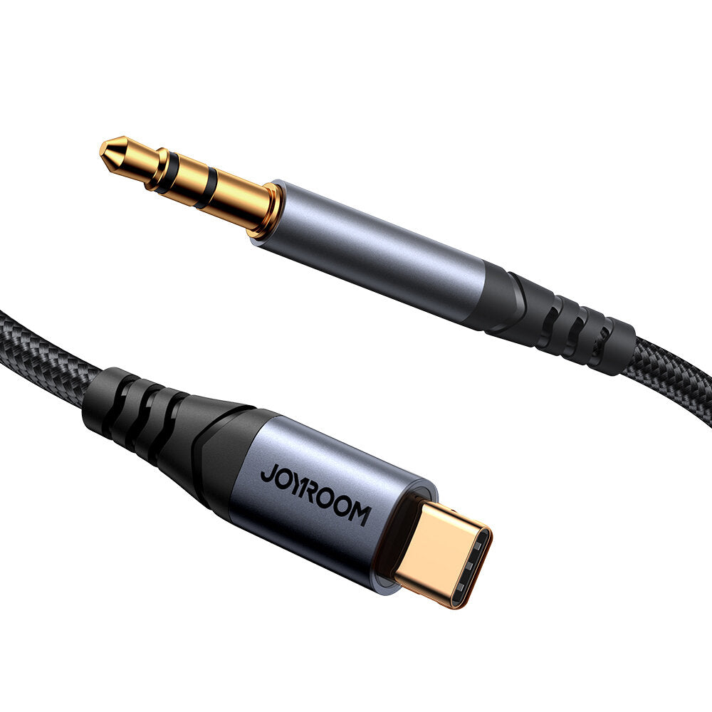 USB-C - 3,5 mm Joyroom SY-A07 -audiokaapeli, 1,2 m, musta