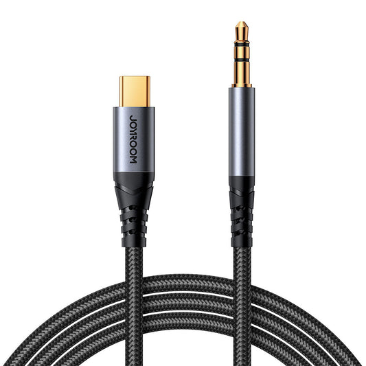 USB-C - 3,5 mm Joyroom SY-A07 -audiokaapeli, 1,2 m, musta