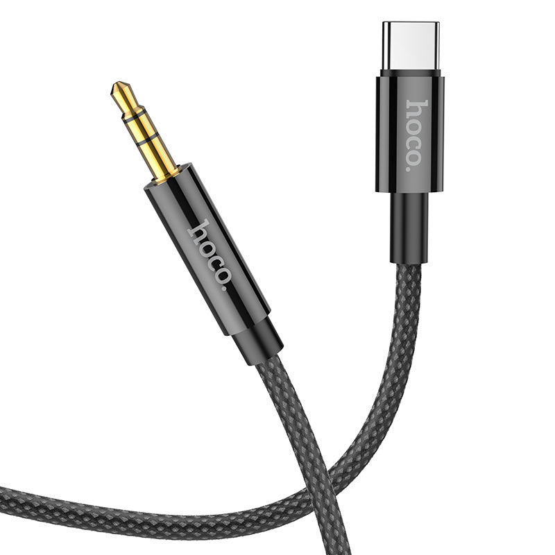 Audiojohto USB-C - 3.5mm HOCO UPA19, 1m, Musta