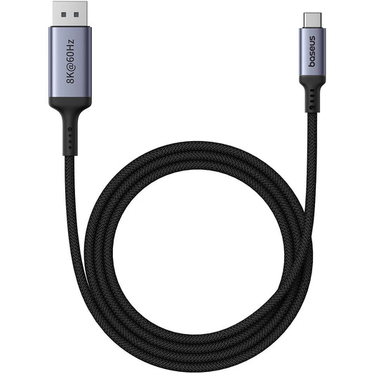 USB-C - DisplayPort Baseus Ultra Clarity -audio- ja videokaapeli, 8K, 2m, Musta B0063370D111-01