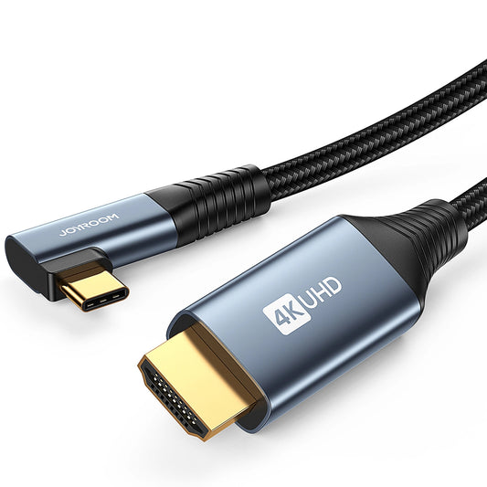 USB-C - HDMI Joyroom SY-20C1 kulma-audio- ja videokaapeli, 2m, harmaa