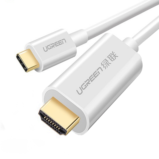 USB-C - HDMI UGREEN MM121 Audio- ja Videokaapeli, 1.5m, Valkoinen