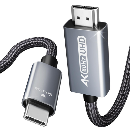 USB-C - HDMI Benfei ääni- ja videokaapeli, 0,9 m, harmaa