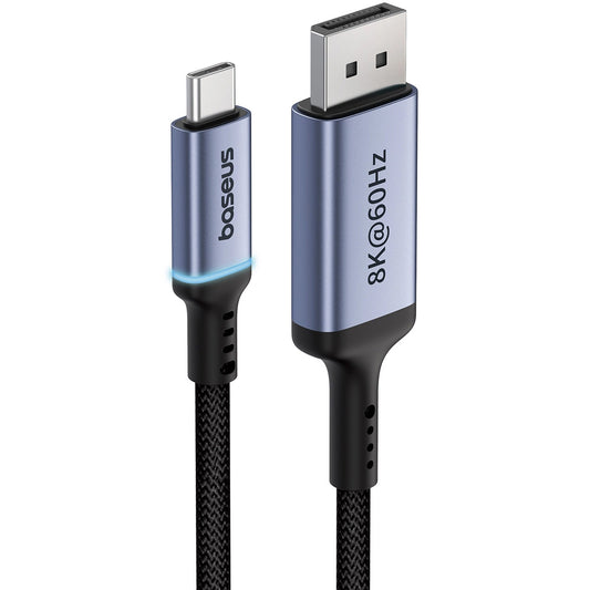 USB-C - DisplayPort Baseus Ultra Clarity -audio- ja videokaapeli, 8K, 2m, Musta B0063370D111-01