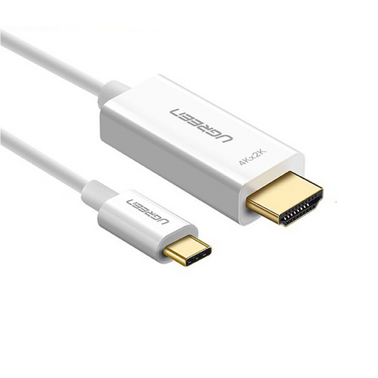 USB-C - HDMI UGREEN MM121 Audio- ja Videokaapeli, 1.5m, Valkoinen