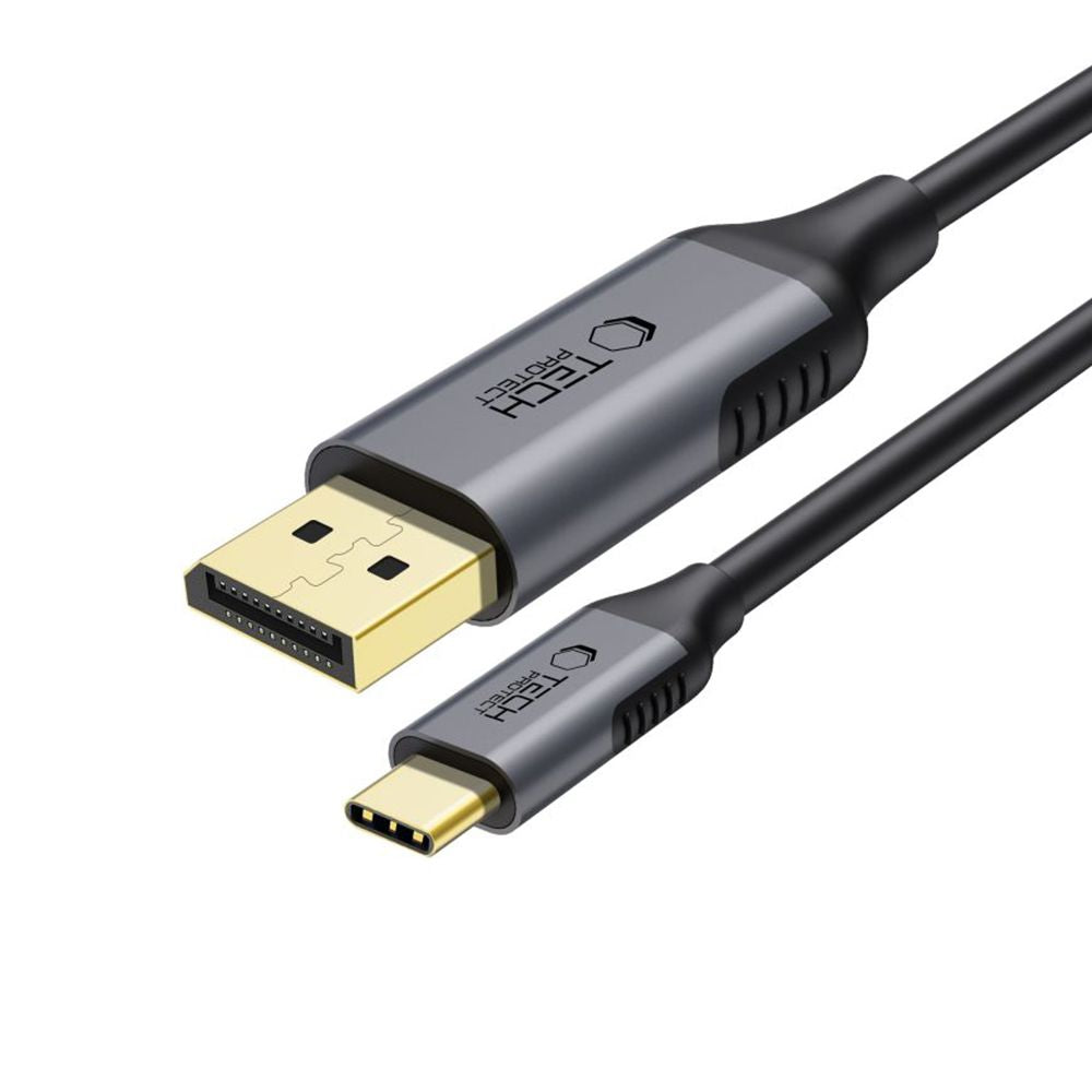 USB-C - DisplayPort Tech-Protect Ultraboost -audio- ja videokaapeli, 1,8 m, musta