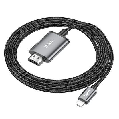 Audio- ja videokaapeli Lightning - HDMI HOCO UA27, 2m, Harmaa