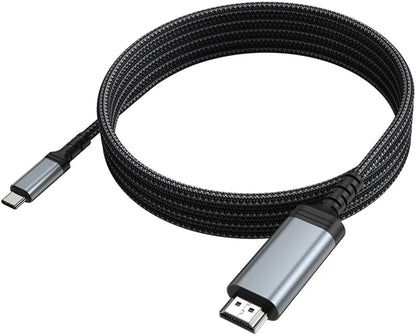 USB-C - HDMI HOCO UA43 Audio- ja Videokaapeli, 1.8m, Harmaa