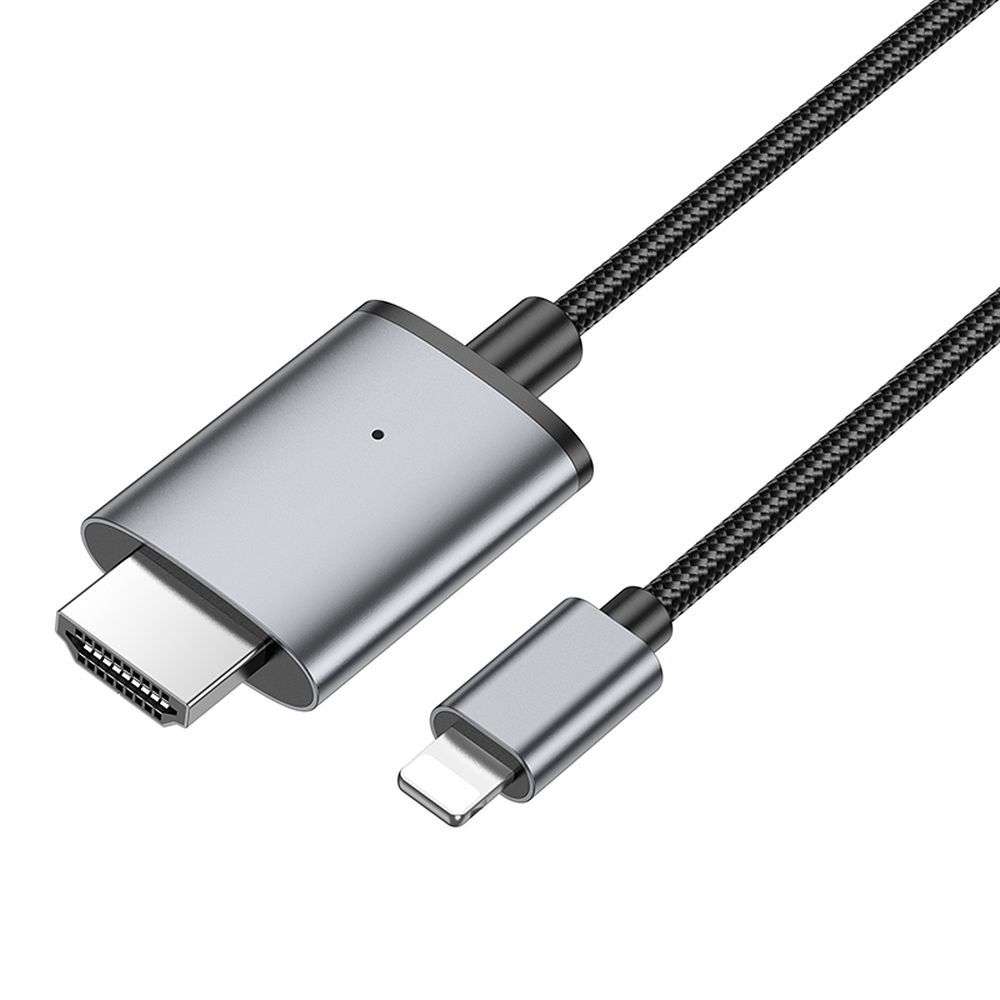 Audio- ja videokaapeli Lightning - HDMI HOCO UA27, 2m, Harmaa
