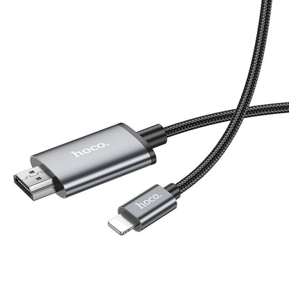 Audio- ja videokaapeli Lightning - HDMI HOCO UA27, 2m, Harmaa