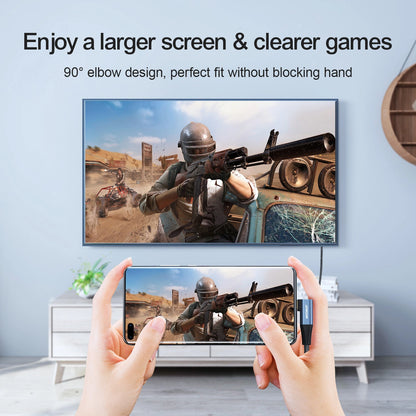 USB-C - HDMI Joyroom SY-20C1 kulma-audio- ja videokaapeli, 2m, harmaa