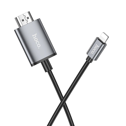 Audio- ja videokaapeli Lightning - HDMI HOCO UA27, 2m, Harmaa