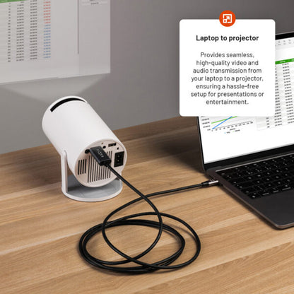 USB-C to HDMI Audio and Video Cable Fixed, 2m, Grey