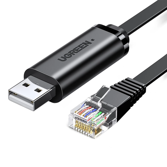 UGREEN CM204 USB Console Cable, RJ45, 3m, Black