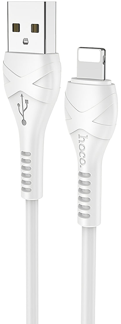 USB-A - Lightning HOCO X37 Data- ja Latauskaapeli, 18W, 1m, Valkoinen