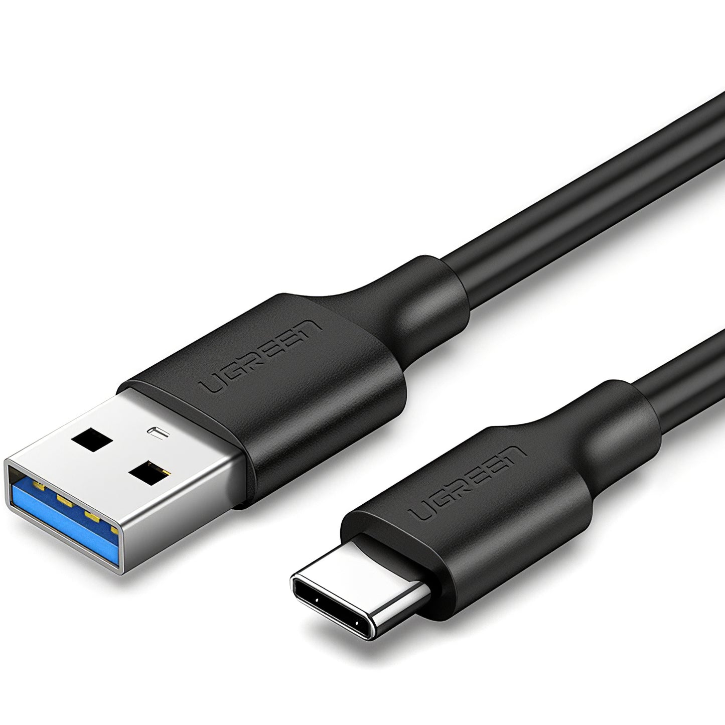 UGREEN US184 USB-A - USB-C Data- ja Latauskaapeli, 60W, 2m, Musta