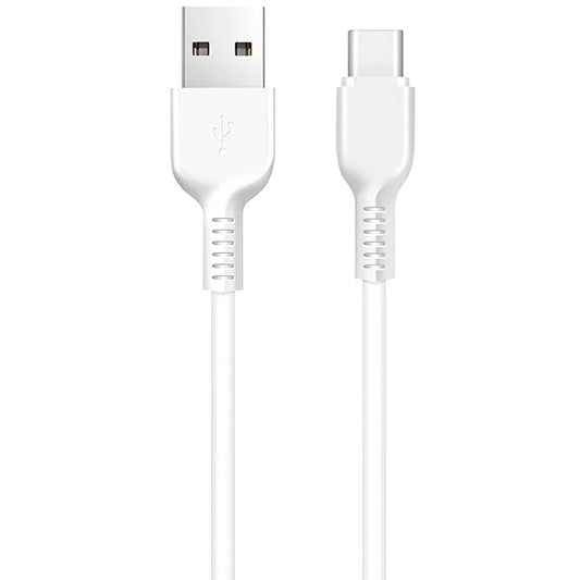 USB-A - USB-C HOCO Flash X20 Data- ja Latauskaapeli, 18W, 1m, Valkoinen