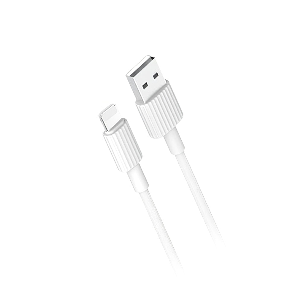 USB-A - Lightning -lataus- ja tiedonsiirtokaapeli XO Design NB156, 18W, 1m, Valkoinen