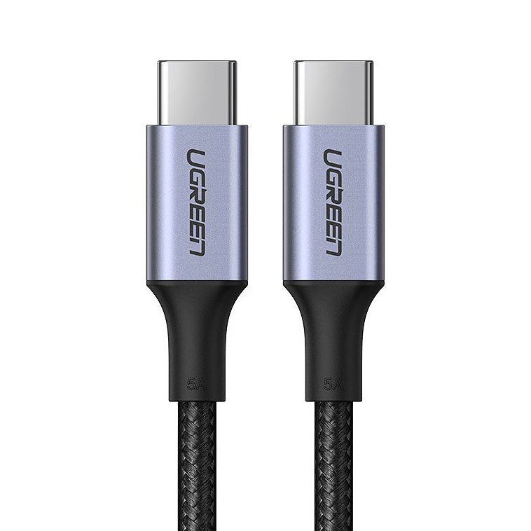 USB-C - USB-C UGREEN US316 Data- ja latauskaapeli, 100W, 2m, Harmaa