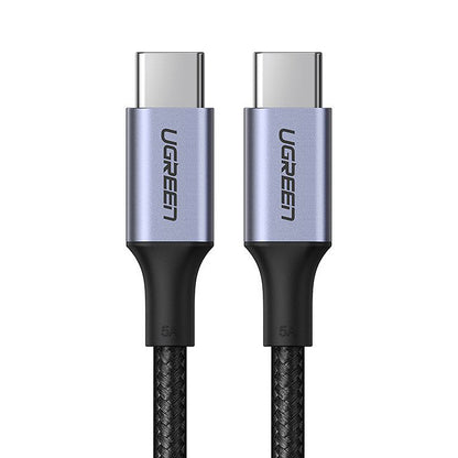 USB-C - USB-C UGREEN US316 Data- ja latauskaapeli, 100W, 2m, Harmaa