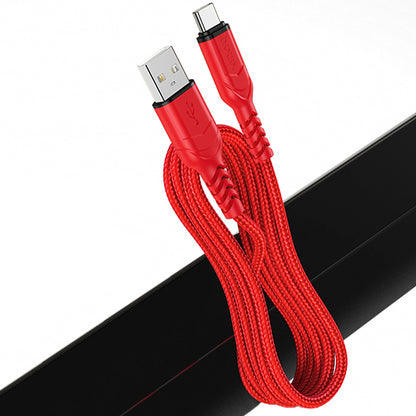 USB-A - USB-C HOCO X59 Victory -data- ja latauskaapeli, 18W, 1m, Punainen