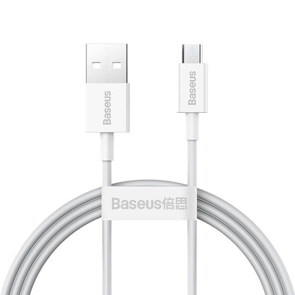 USB-A - microUSB Baseus Superior Series -kaapeli, 18W, 2m, Valkoinen CAMYS-A02