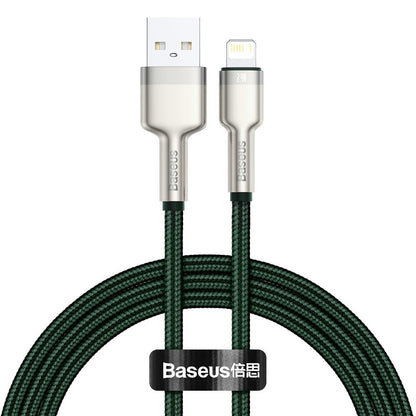 USB-A - Lightning Baseus Cafule Metal Series -data- ja latauskaapeli, 18W, 1m, Vihreä CALJK-A06