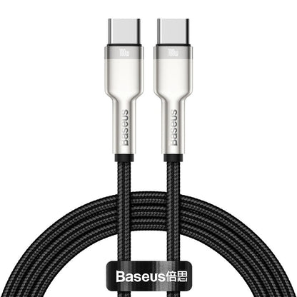 USB-C - USB-C Baseus Cafule -data- ja latauskaapeli, 100W, 2m, Musta CATJK-D01
