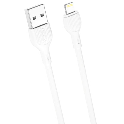 USB-A - Lightning XO Design NB200 -data- ja latauskaapeli, 10W, 1m, Valkoinen