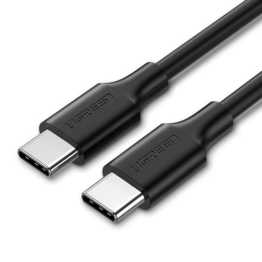 USB-C - USB-C UGREEN US286 Data- ja latauskaapeli, 60W, 1m, Musta