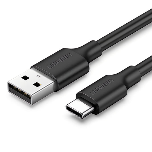 USB-A - USB-C UGREEN US287 Data- ja latauskaapeli, 18W, 2m, Musta