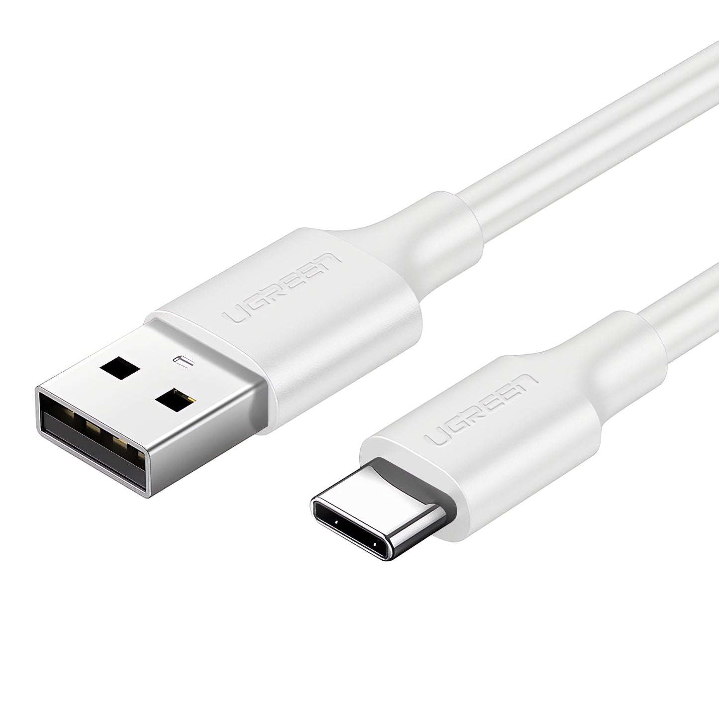 USB-A - USB-C UGREEN US287 Data- ja Latauskaapeli, 18W, 1.5m, Valkoinen
