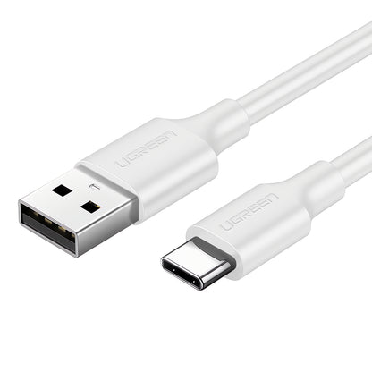 USB-A - USB-C UGREEN US287 Data- ja Latauskaapeli, 18W, 1.5m, Valkoinen