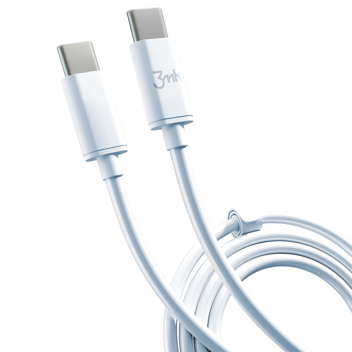 USB-C-tietojen ja latauksen kaapeli - USB-C 3MK Hyper, 100W, 2m, valkoinen