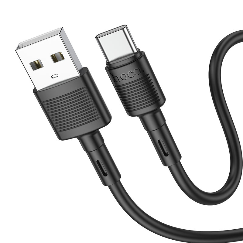 USB-A - USB-C HOCO X83 Victory -data- ja latauskaapeli, 20W, 1m, Musta