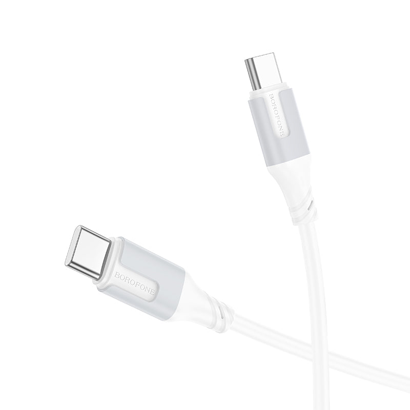 USB-C Data and Charging Cable - USB-C Borofone BX101 Creator, 60W, 1m, White