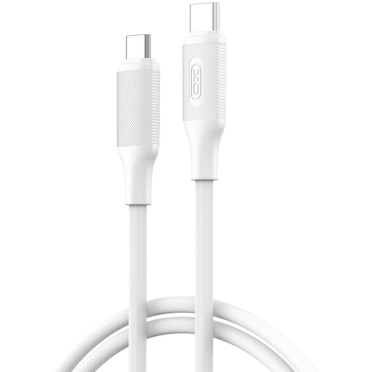 USB-C - USB-C -lataus- ja tiedonsiirtokaapeli XO Design NB-Q265B, 60W, 1m, Valkoinen