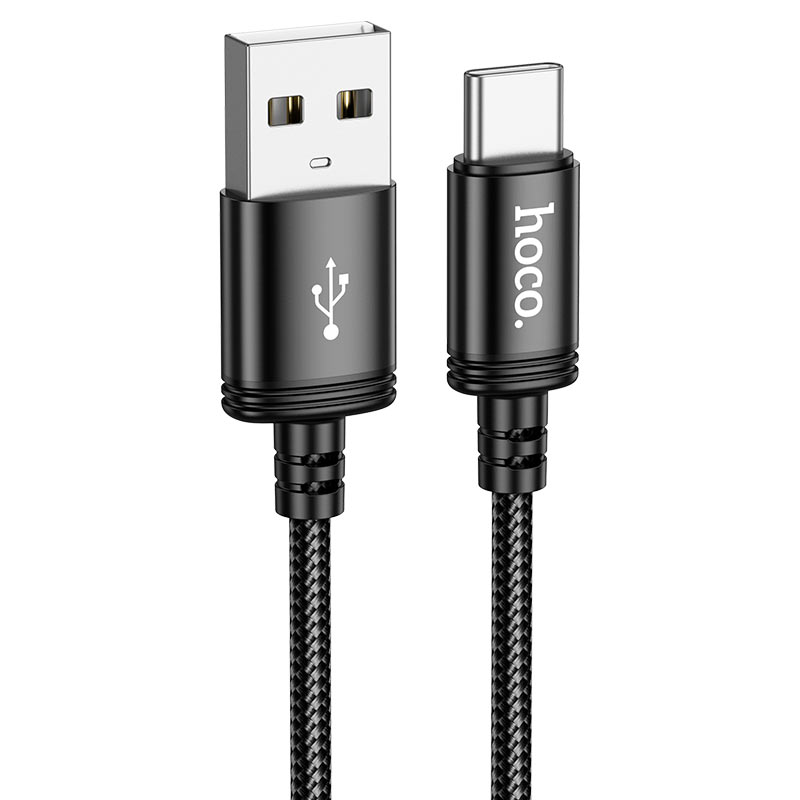 USB-A - USB-C HOCO X91 Data- ja Latauskaapeli, 18W, 3m, Musta