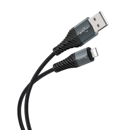 Tieto- ja latauskaapeli USB-A - Lightning HOCO X38 Cool, 18W, 1m, musta, musta 