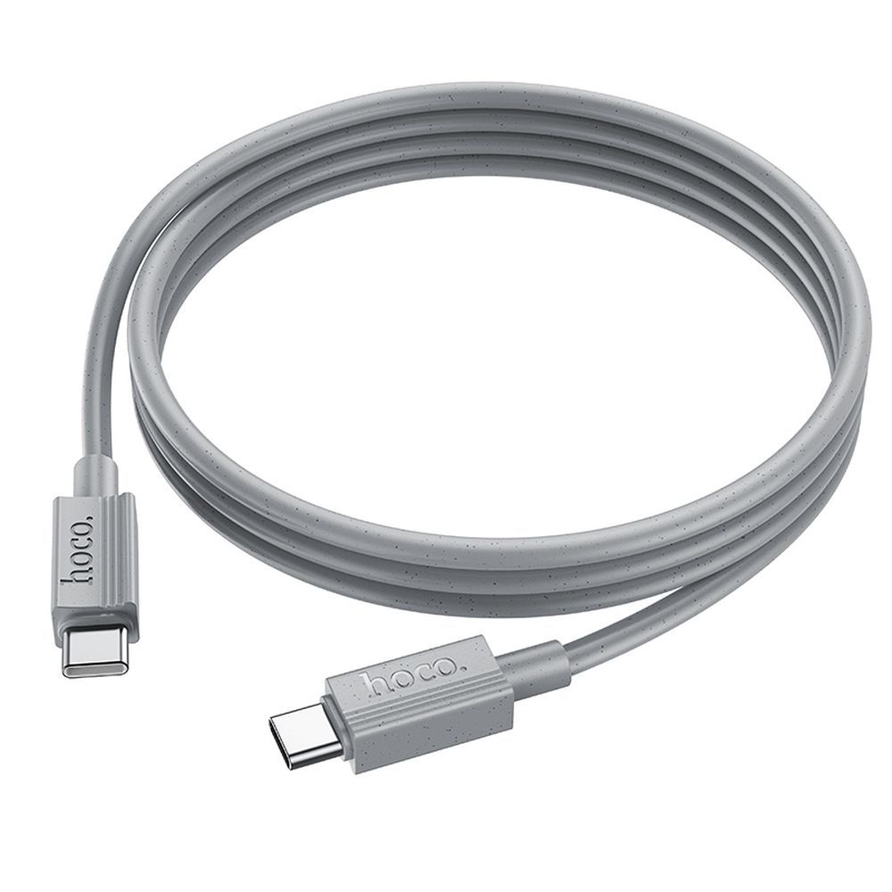 USB-C - USB-C HOCO X107 Data- ja latauskaapeli, 60W, 1m, Harmaa