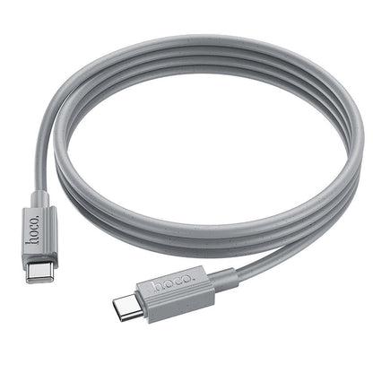 USB-C - USB-C HOCO X107 Data- ja latauskaapeli, 60W, 1m, Harmaa