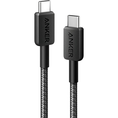 USB-C - USB-C Anker 322 data- ja latauskaapeli, 60W, 0.9m, Musta A81F5G11