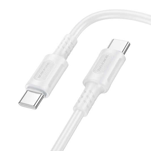 USB-C data- ja latauskaapeli - USB-C Borofone BX111 Feliz, 60W, 1m, valkoinen 