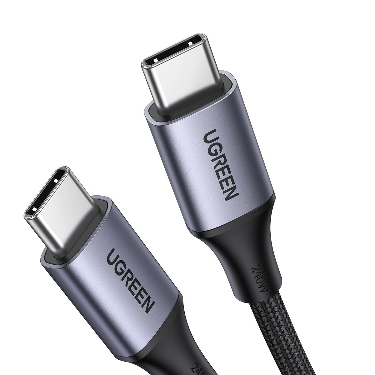 USB-C data- ja latauskaapeli - USB-C UGREEN US535, 240W, 2m, harmaa 