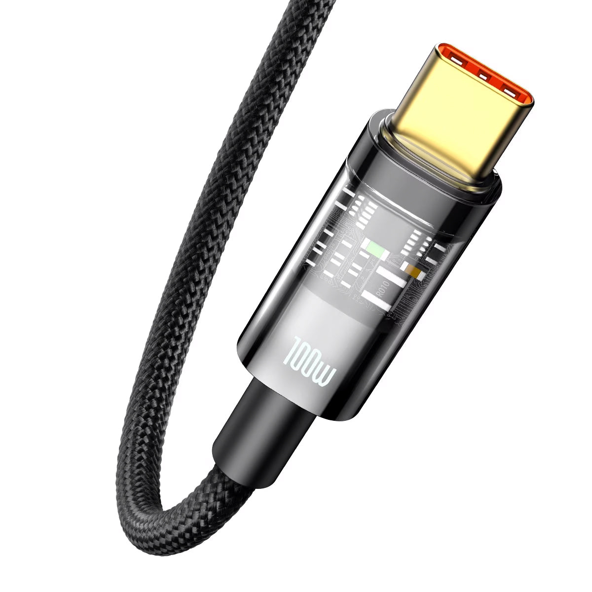 USB-A - USB-C Data- ja Latauskaapeli Baseus Explorer, 100W, 2m, Musta CATS000301