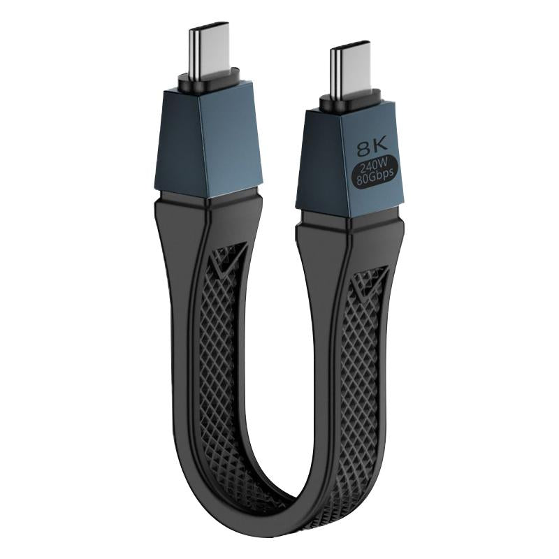 USB-C - USB-C OEM 8K Video, 240W, 0.13m, Musta Data- ja Latauskaapeli