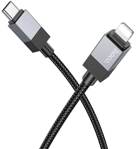 USB-C - Lightning HOCO X110 Data- ja Latauskaapeli, 27W, 1m, Musta