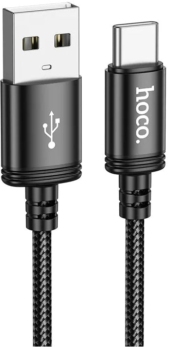 USB-A - USB-C HOCO X89 Data- ja latauskaapeli, 18W, 2m, Musta