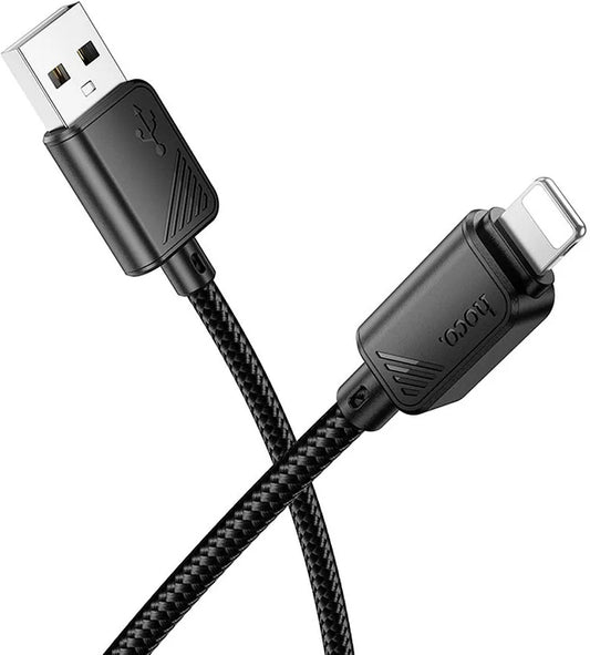 USB-A - Lightning HOCO X113 Data- ja Latauskaapeli, 18W, 1m, Musta