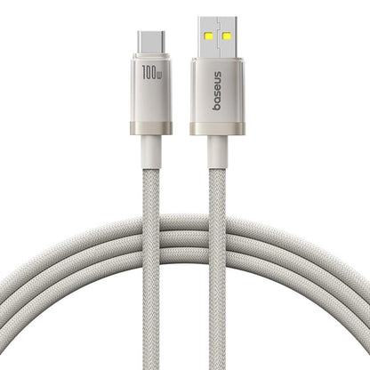 USB-A - USB-C Baseus Titanium -data- ja latauskaapeli, 100W, 2m, Hopea P10378102G21-02